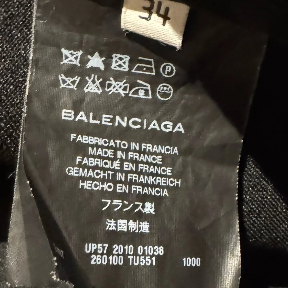 Like-New Balenciaga Tailored Tall Skinny Trousers in Black Size 34 (US 2 - XS) - Picture 8 of 9